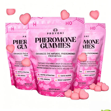 ProYoni Pheromone Gummies - Enhances Your Natural Pheromones From Within - 60 Count Mixed Berry Flavor - Default Color