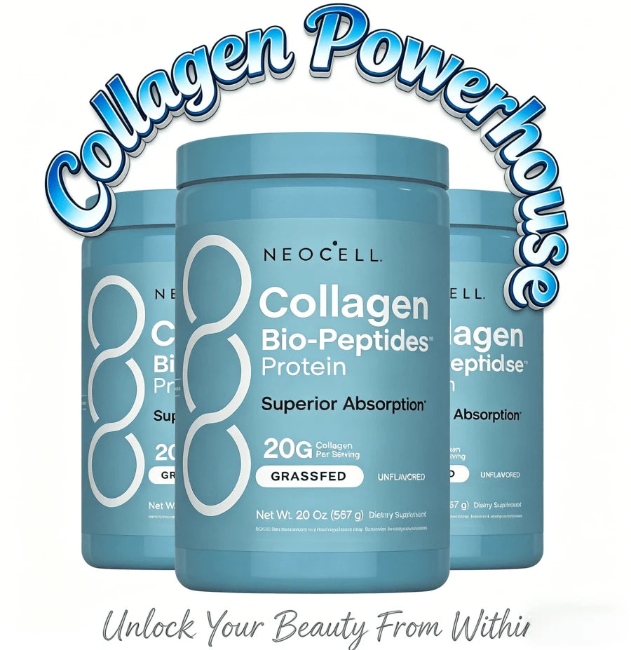 NeoCell Collagen Bio-Peptides Powder - 20oz - Superior Absorption - Grassfed Protein Supplement - Advanced With 18 Essential Amino Acids - Default Color