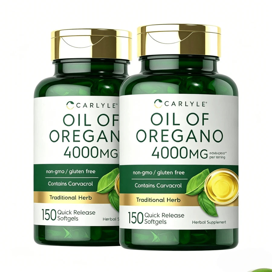 Carlyle Oregano Oil 4000mg Supplement |   150 Softgel Capsules |   Contains Carvacrol |   Non-GMO & Gluten Free Formula - 3bottle