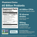 Physician's Choice 60 Billion Probiotic Capsules|     10 Strain Probiotic + Prebiotic Blend|     Dietary Supplement|     30 Count - 1 Bottle