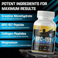 BPC-159 Peptide Capsules- BPC-157 Blend With Creatine Monohydrate, Collagen Peptides & Magnesium Gluten Free |   60 Capsules - One