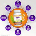 Immuno 150, Immune Support Supplement, Packed With 70 Plant Minerals, 13 Essential Vitamins And 68 Additional Nutrients-150 Vegetable Capsules- Immune Boost For All Age Groups - Default Color