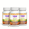 Immuno 150, Immune Support Supplement, Packed With 70 Plant Minerals, 13 Essential Vitamins And 68 Additional Nutrients-150 Vegetable Capsules- Immune Boost For All Age Groups - 3PCS