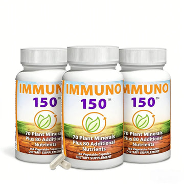 Immuno 150, Immune Support Supplement, Packed With 70 Plant Minerals, 13 Essential Vitamins And 68 Additional Nutrients-150 Vegetable Capsules- Immune Boost For All Age Groups - Default Color