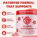 Inositol Powder Multivitamin, Pink Lemonade Flavor – 4g Myo & D-Chiro Inositol, DIM, Zinc, Magnesium Glycinate, Vitamin D3 – Supports Women's Health, Cycle, Energy[Free Shipping ] - 1 Item