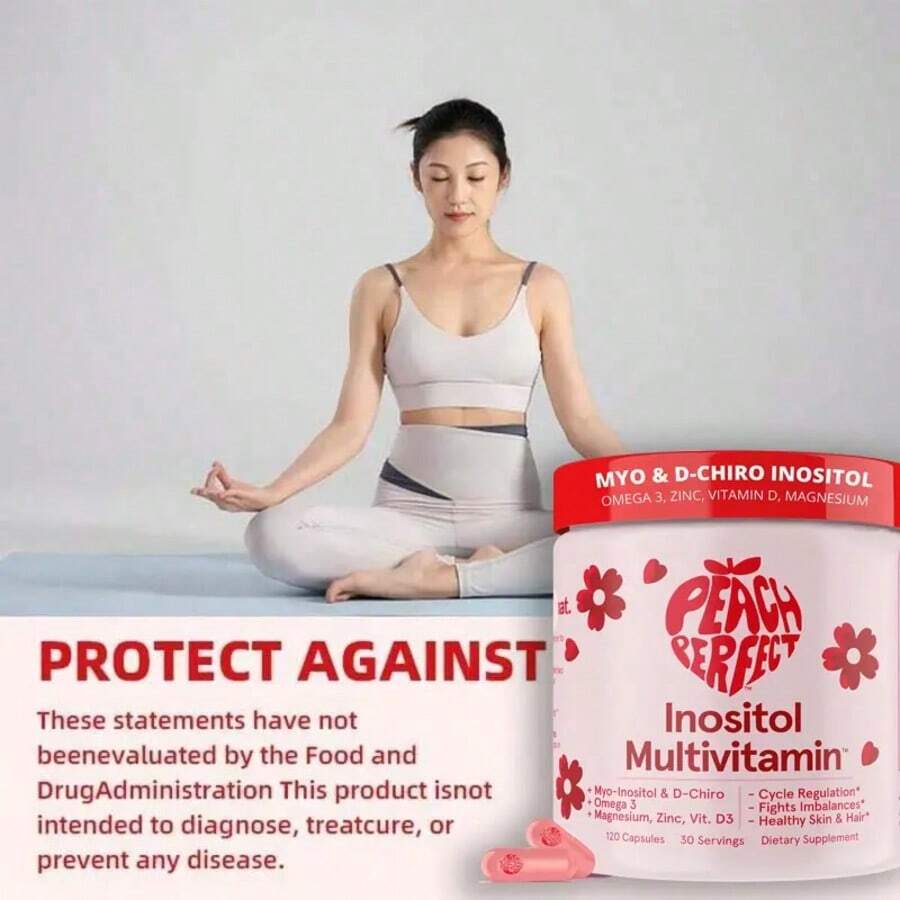 Inositol Powder Multivitamin, Pink Lemonade Flavor – 4g Myo & D-Chiro Inositol, DIM, Zinc, Magnesium Glycinate, Vitamin D3 – Supports Women's Health, Cycle, Energy[Free Shipping ] - 2PCS