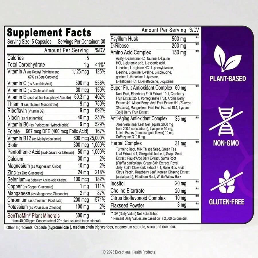 Immuno 150, Immune Support Supplement, Packed With 70 Plant Minerals, 13 Essential Vitamins And 68 Additional Nutrients-150 Vegetable Capsules- Immune Boost For All Age Groups - Default Color