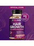 Hair Growth Vitamins For Women| Biotin 10,000mcg, Collagen, Patented OptiMSM®, GoMCT®Saw Palmetto| Naturally Regrow Stronger & Healthier Hair, Skin And Nails| Stops Hair Loss| 60 Day Supply - 1bottel
