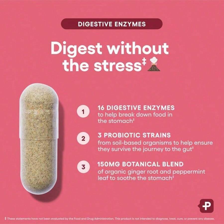 Physician's CHOICE 60CT Dual Action Digestive Enzymes 16 Enzymes + Organic Prebiotics Probiotics  Gut & Digestive Comfort Support. - 2bottel