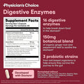 Physician's CHOICE 60CT Dual Action Digestive Enzymes 16 Enzymes + Organic Prebiotics Probiotics  Gut & Digestive Comfort Support. - 1PC