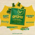Grüns Superfood Greens Gummy Dietary Blend, 60+ Plant & Vitamin Ingredients, Vegan Gluten Free Third Party Tested - 1-pack