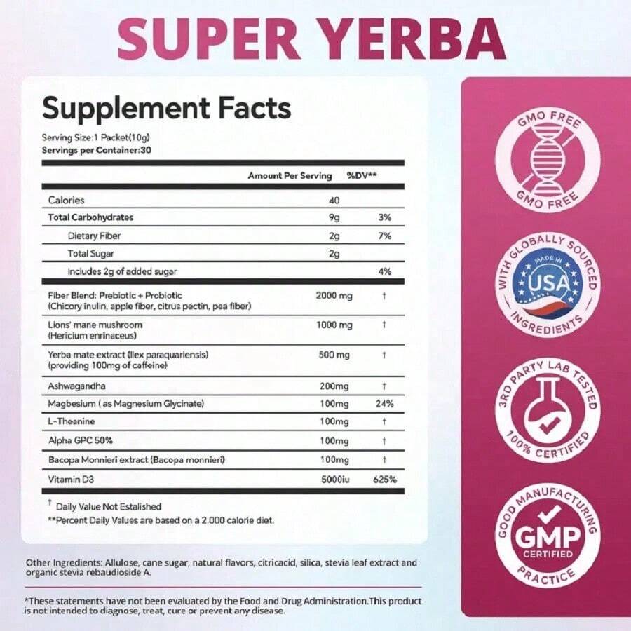 Yerba Mate Instant Powder For Women 30 P