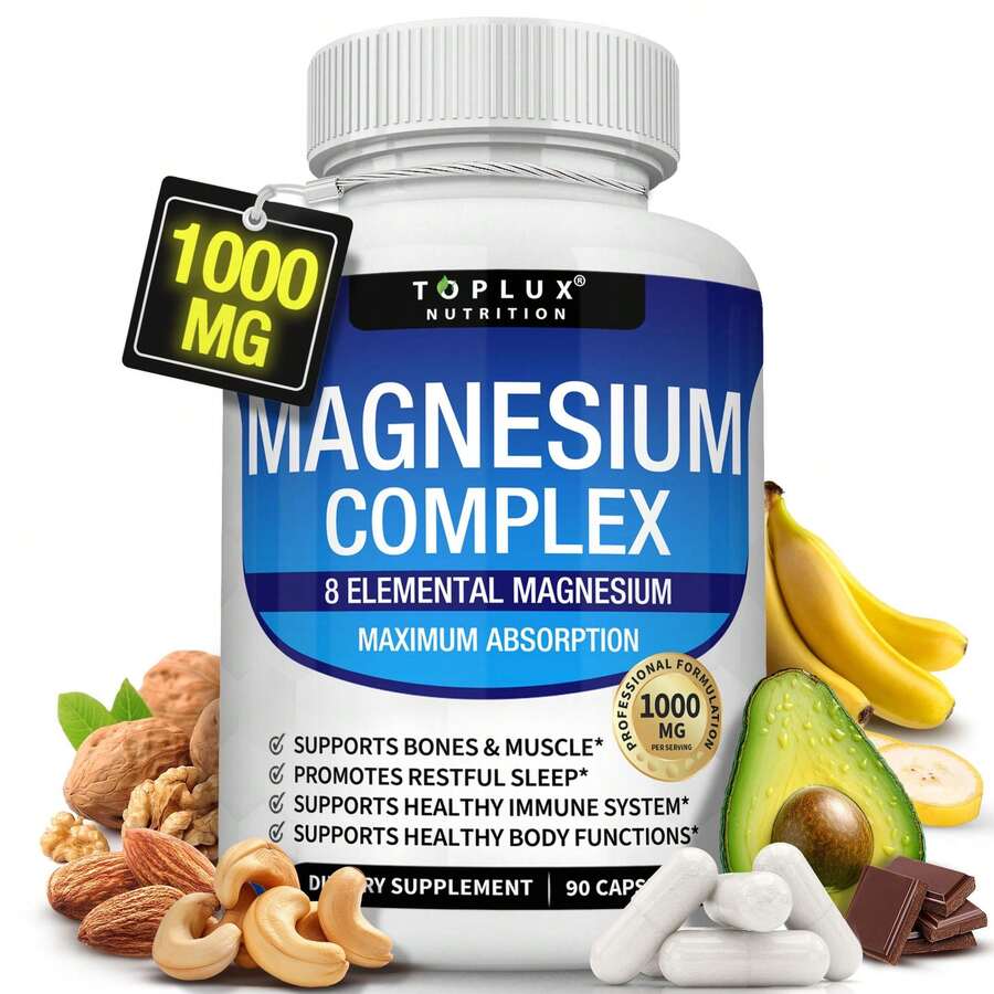 Magnesium Complex 8 EssentialMagnesium Supplement Fitness Edible - 3bottle