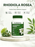 FLORAVIVA Rhodiola Rosea 500mg Capsules, Rhodiola Extract Supplement With 3% Salidrosides & 1% Rosavins, Natural Energy, Stress Support, Mental Clarity, Focus & Immune Wellness Support, Vegan Gluten Free, 60 Capsules - 3 Bottles