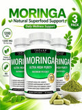 Moringa Oleifera Capsules, Natural Moringa Leaf Supplement With Plant-Based Antioxidants, Daily Energy, Immune, Digestive & Overall Wellness Support, Vegan Non-GMO Capsules - 1bottel