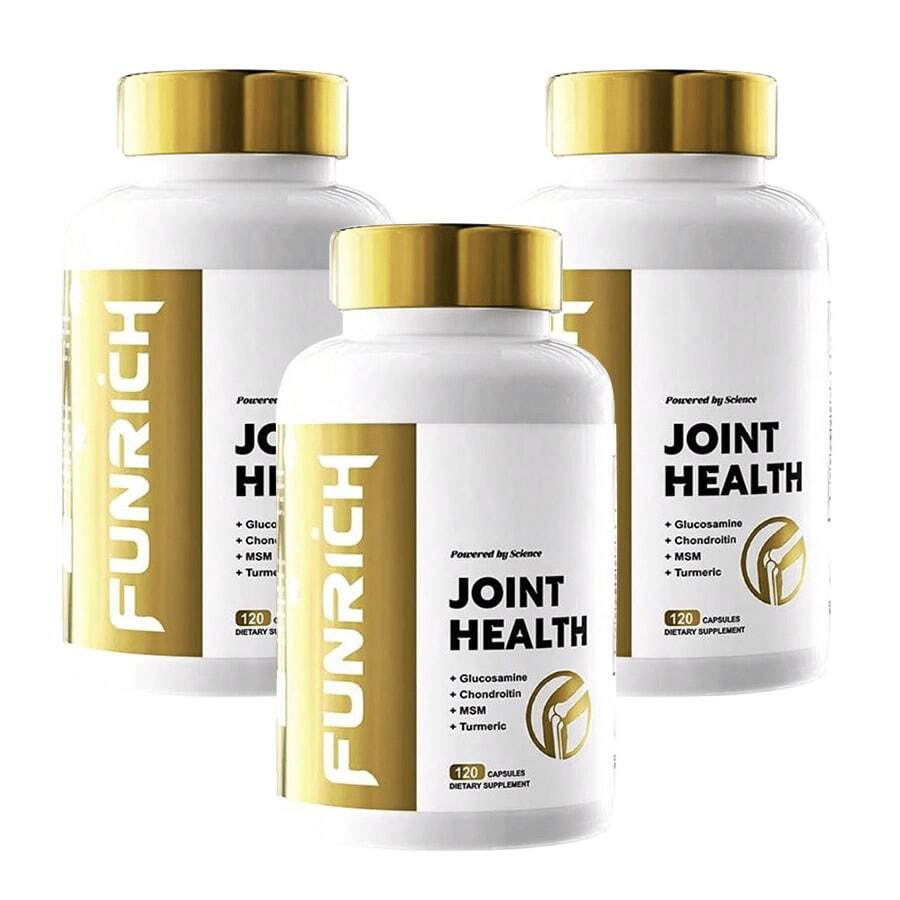 FUNRICH Joint Health Supplement For Women & Men With Glucosamine, Chondroitin, MSM & Turmeric - 120 Capsules﻿ - Default Color