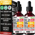 Vitamin B12 And B6 Liquid Drops, B12 Sublingual Vitamin B Complex - B 12 Vitamin 5000mcg - B12 Methylcobalamin For Energy, Brain, And Heart Support With 27,200 Mcg, Raspberry - 2 Pack