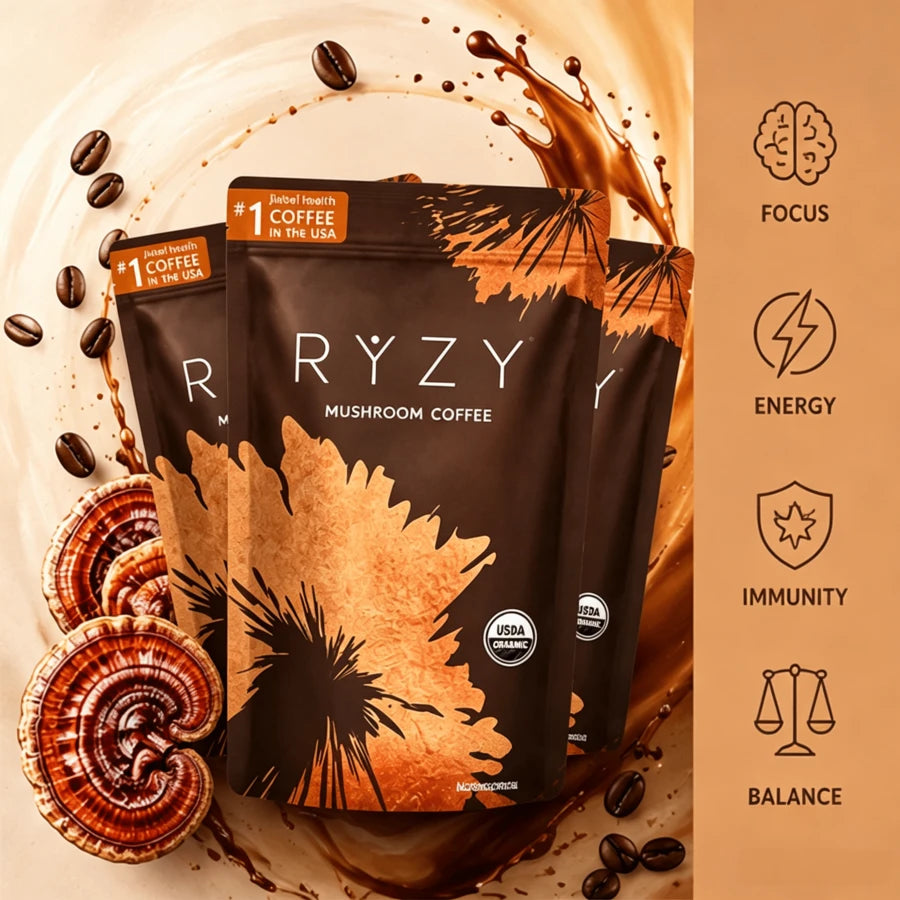 Make Your Day - Mushroom Coffee With 6 Adaptogenic Mushrooms And MCT Oil For Better Energy, Focus, Digestion, Lmmunity With Turkey Tail, Shiitake, Lion's Mane - 3