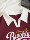 Burgundy everyday sweatshirt for women