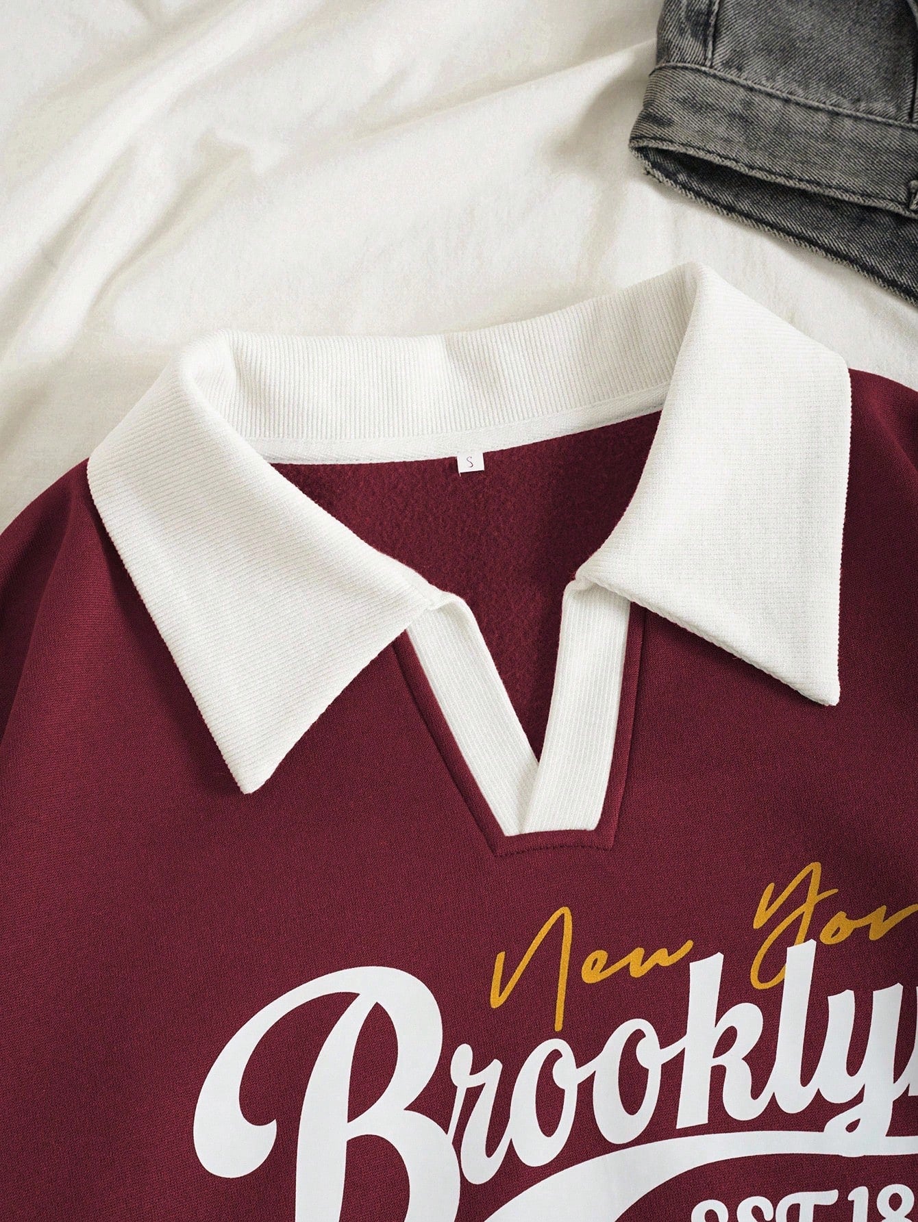 Burgundy everyday sweatshirt for women