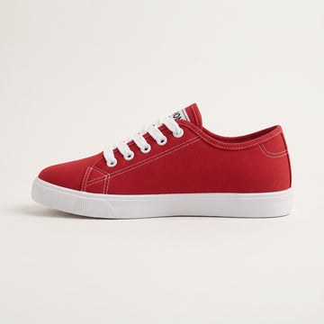 Women's Lightweight Canvas Sneakers – Red