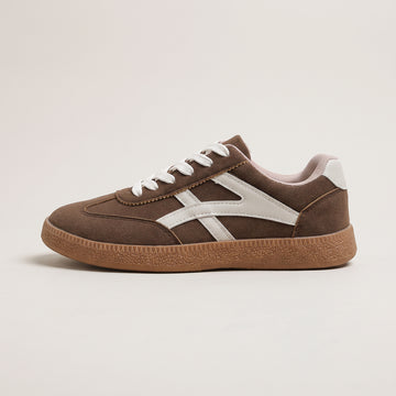 Women's Brown Retro Suede Sneakers