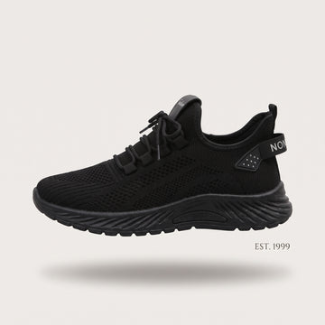 Breathable Mesh Running Sneakers Black