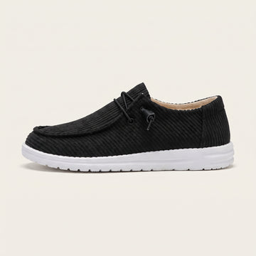 Women's Slip-On Corduroy Loafers – Lightweight Casual Walking Flats