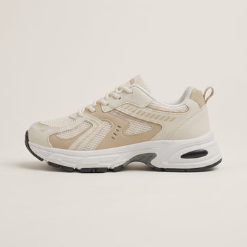 Aura Chunky Runner – Breathable Leather Mesh Platform Sneakers