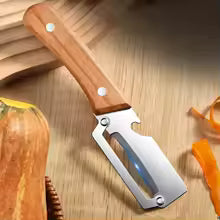 Kitchen Peeler Stainless Steel Vegetable Peeler with Wooden Handle for Peeling and Slicing Fruits and Vegetables Kitchen Tool