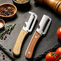 Kitchen Peeler Stainless Steel Vegetable Peeler with Wooden Handle for Peeling and Slicing Fruits and Vegetables Kitchen Tool