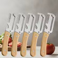 Kitchen Peeler Stainless Steel Vegetable Peeler with Wooden Handle for Peeling and Slicing Fruits and Vegetables Kitchen Tool