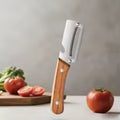 Kitchen Peeler Stainless Steel Vegetable Peeler with Wooden Handle for Peeling and Slicing Fruits and Vegetables Kitchen Tool