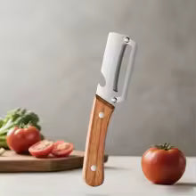Kitchen Peeler Stainless Steel Vegetable Peeler with Wooden Handle for Peeling and Slicing Fruits and Vegetables Kitchen Tool