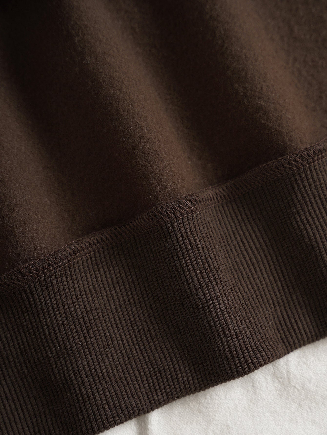 Women's loose fit coffee brown long sleeve pullover